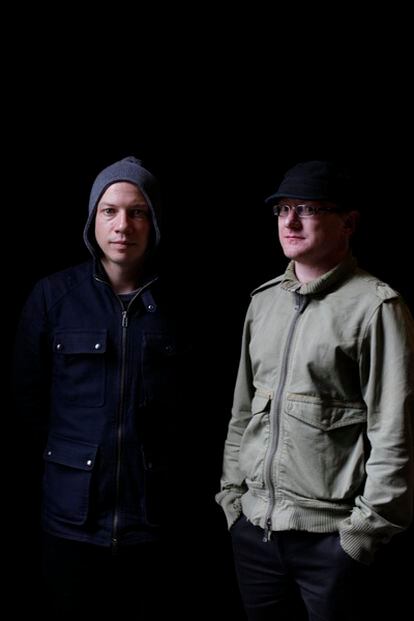 Stuart Braithwaite y Martin Bulloch, dos de los componentes de Mogwai, ayer en Madrid.