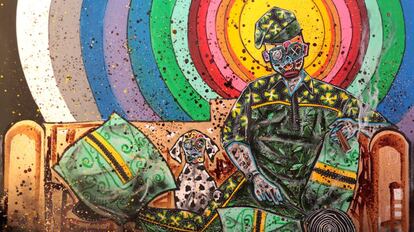 Obra titulada 'African Royalti', de Turay, expuesta en la serie ‘L’Afrique en capitale’, en Rabat.