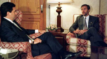 Jaume Matas junto a Antonio Dieguez, en 1999.