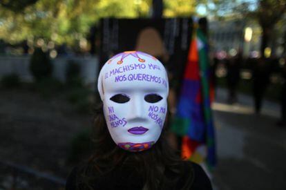 Manifestación en Madrid contra la Violencia Machista.