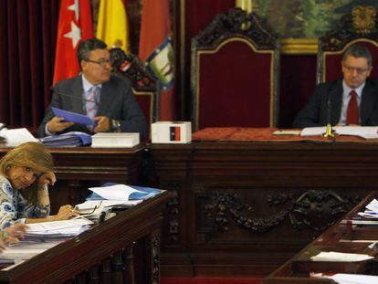 Ana Botella, durante un Pleno del Ayuntamiento de Madrid en 2009. 
