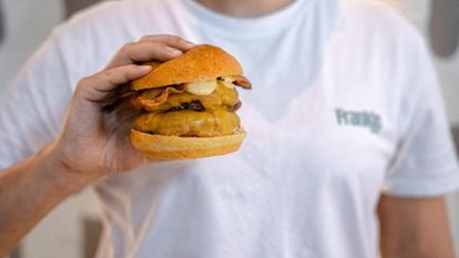 Una hamburgesa del Frankie Burgers, en Chamberí.