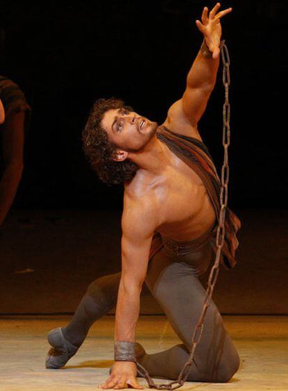 El bailarín Ivan Vasiliev, en <i>Espartaco</i>.