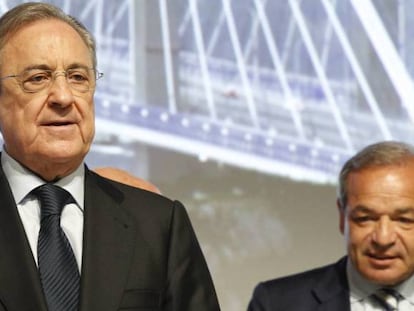  El presidente de ACS, Florentino Pérez, y su consejero delegado, Marcelino Fernández Verdes.