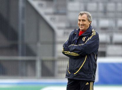 José Armando Ufarte, durante un entrenamiento de la selección española en la Eurocopa.