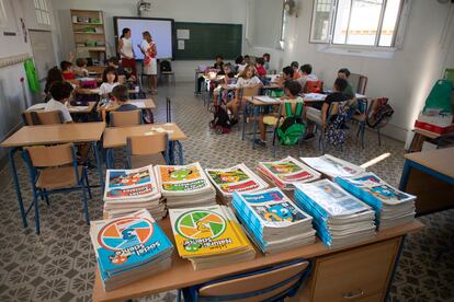 Colegio José María del Campo en Sevilla, donde se dispone de un banco de libros gratuitos.