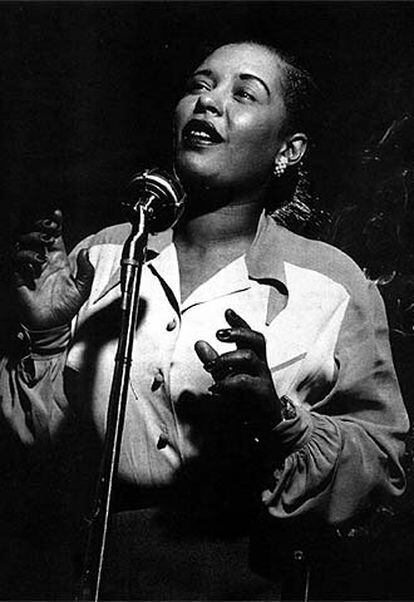 La cantante de jazz Billie Holiday.