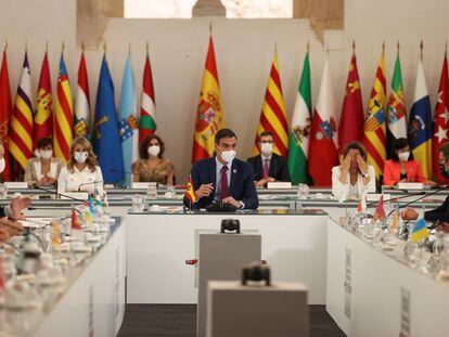 El presidente del Gobierno, Pedro Sánchez durante la Conferencia de Presidentes celebrada en Salamanca en julio.