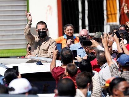 Jorge Arreaza, excanciller, exministro y candidato a gobernador en Barinas, Venezuela, este domingo durante la jornada electoral.