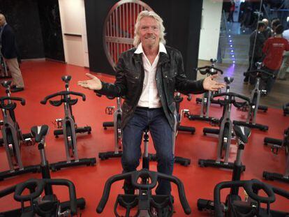 Richard Branson, en el gimnasio que ha inaugurado en Madrid.