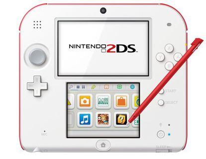 La consola plana Nintendo 2DS.