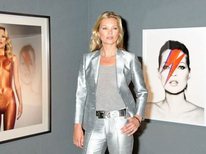 Kate Moss, durante la presentación de sus fotos.