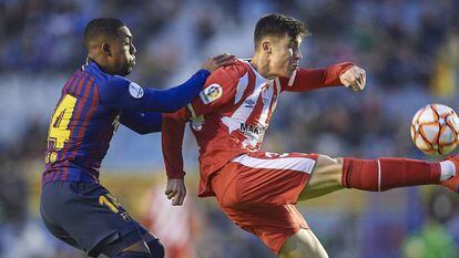 Malcom y Todibo, durante la Supercopa Catalunya.