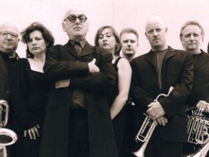 Los componentes de la Michael Nyman Band.