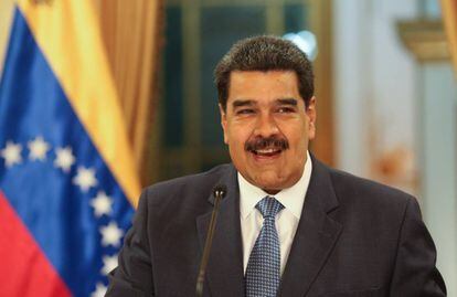 Maduro, este jueves en Caracas. 