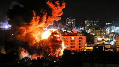 Bombardeo israelí contra objetivos de Hamás en la Franja de Gaza