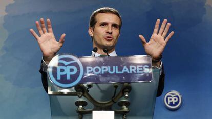 El líder del PP, Pablo Casado, esta semana.