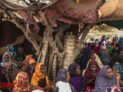 Mujeres en una región de Somalia azotada por la hambruna.