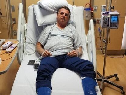 Jair Bolsonaro, esta semana en un hospital de Florida.