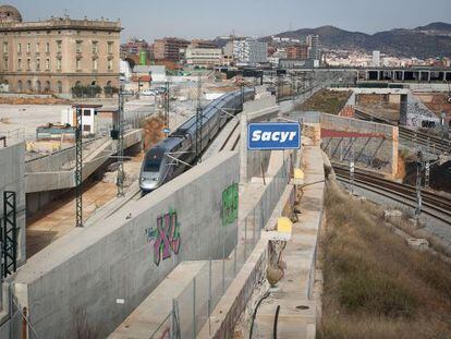 Obras en la zona de la Sagrera. 