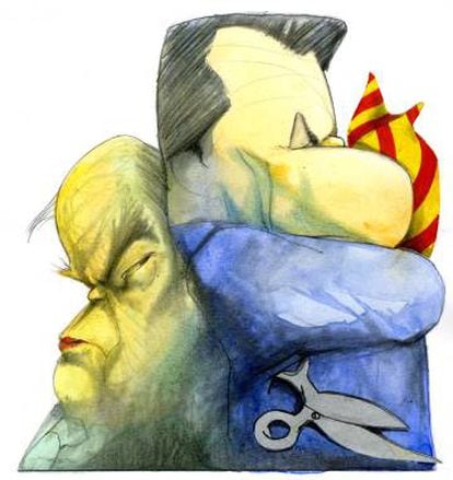 Caricatura de Jordi Pujol i Artur Mas.
