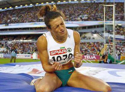 La saltadora de altura Venelina Veneva, durante los pasados Campeonatos de Europa, en Birmingham.