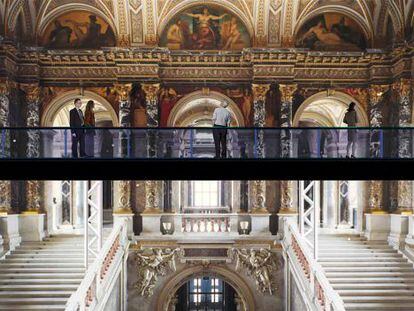 Escaleras principales del Museo de Historia del Arte de Viena.