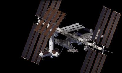 Momento del desacople de la estación Axiom y la ISS, en un futuro.