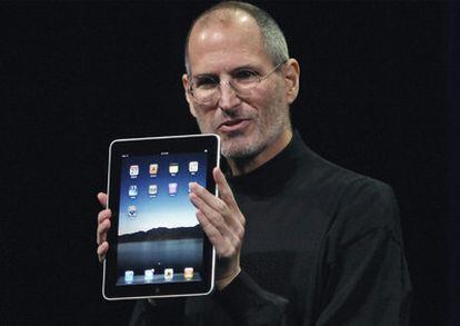 Jobs, durante la presentación del iPad el pasado año.