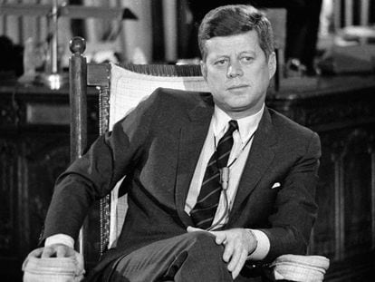 El presidente estadounidense John F. Kennedy, en la Casa Blanca en diciembre de 1962.