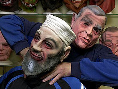 Las caretas de de Bin Laden y Bush serán frecuentes en este carnaval.