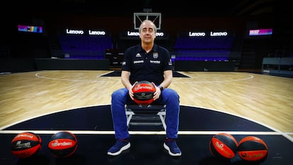Txus Vidorreta, en el pabellón del Lenovo Tenerife.
