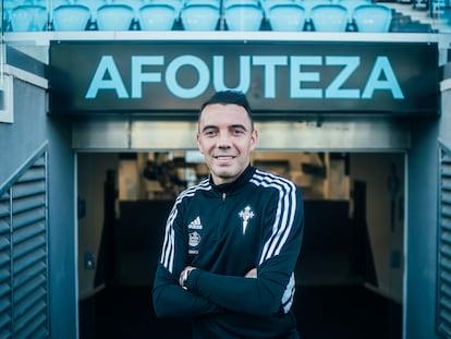 Iago Aspas, antes de la entrevista concedida a El PAÍS en Balaídos.
