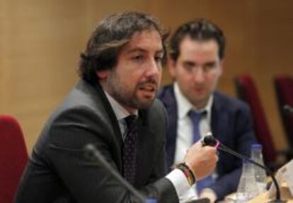 Raúl Calvo Sánchez, socio director de RLD en Emiratos Árabes, durante la conferencia organizada por el bufete en la Cámara de Comercio de Madrid.