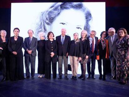 Amigos, políticos y personalidades de la cultura recuerdan en el Teatro Real a la fallecida ex ministra, escritora y feminista