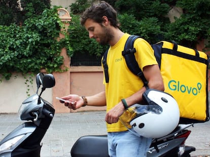 Un repartidor de Glovo.