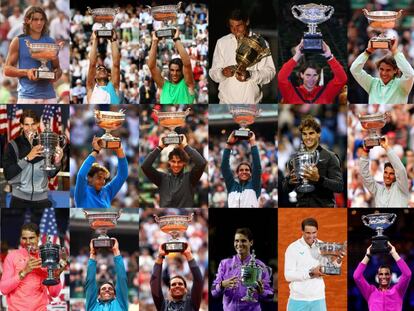 Los 22 Grand Slams de Rafa Nadal, en imágenes