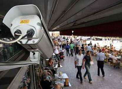 Una cámara de videovigilancia en Málaga en 2005.