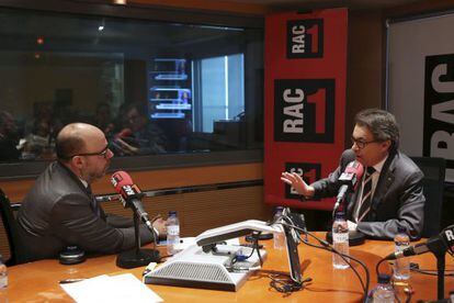 Jordi Basté entrevistant Artur Mas, divendres