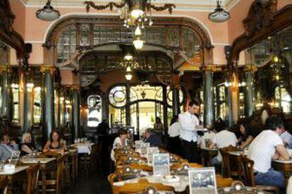 El histórico Cafe Majestic de Oporto.