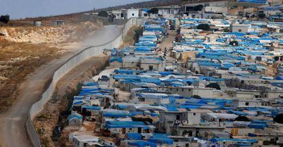 Campo de refugiados en la frontera entre Siria y Turquía, en la provincia de Idlib.
