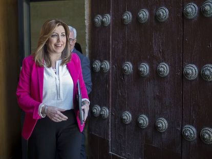 Susana Díaz, el jueves, en el Parlamento de Andalucía.