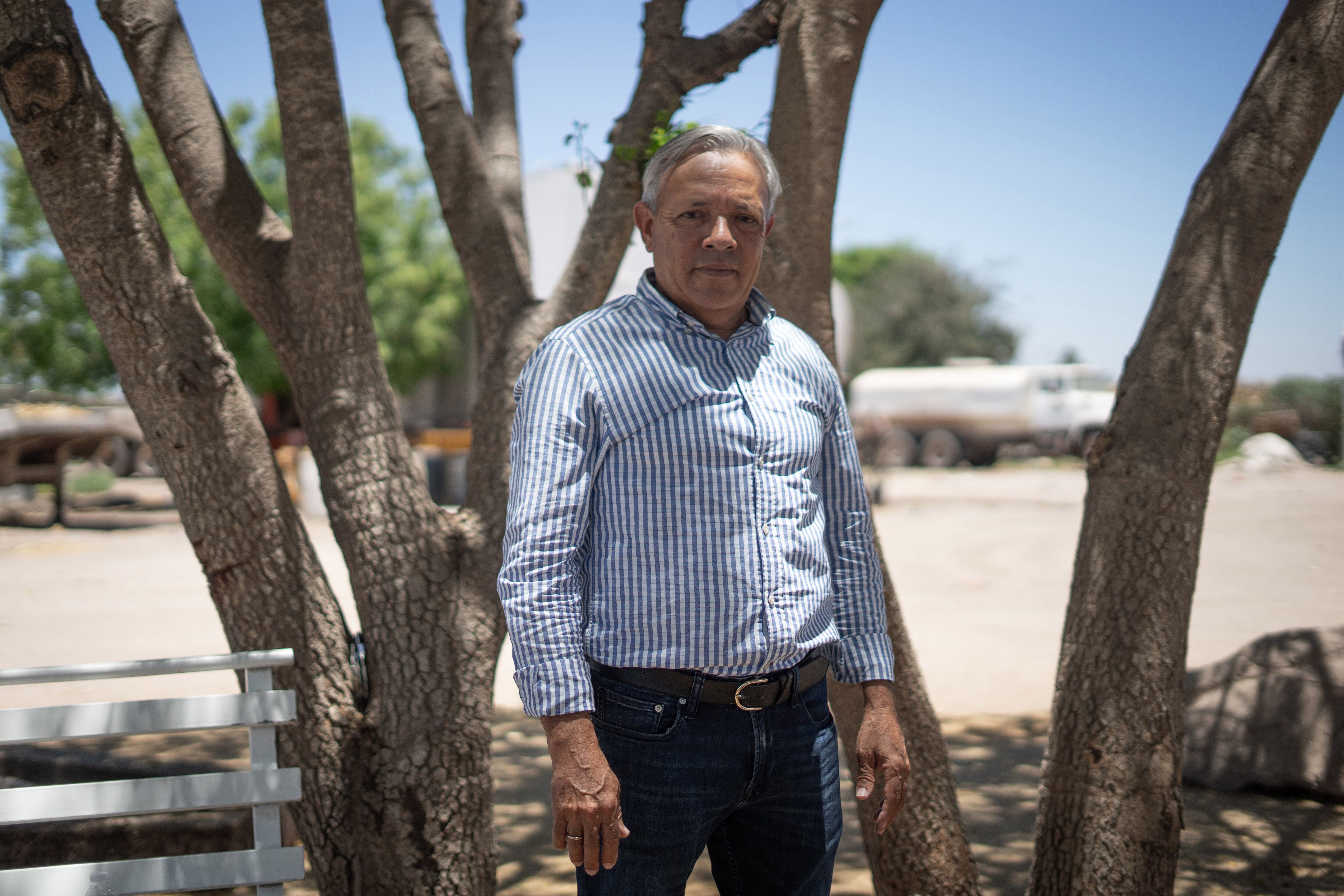Heriberto Uriarte, el 21 de mayo de 2023 en la sindicatura de Costa Rica al sur Culiacán, donde se encuentran sus campos.