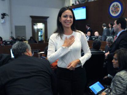 Maria Corina Machado, en la OEA.