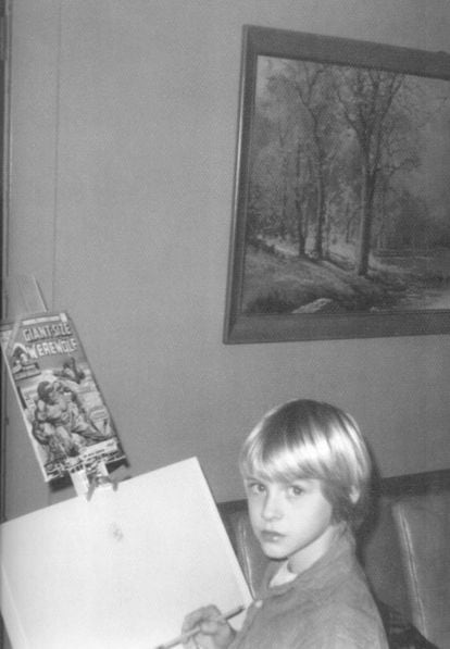 Kurt Cobain, a los ocho años, en Aberdeen.