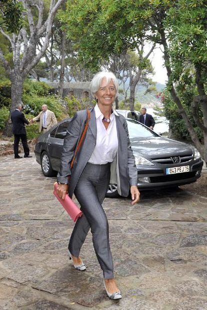 La ministra Lagarde, a su llegada ayer a la reunión del Gobierno.