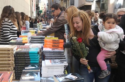 Imagen del Día de Sant Jordi en Lleida.