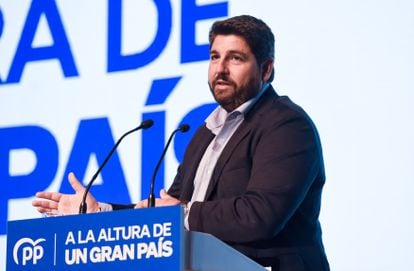 El presidente de la Región de Murcia, Fernando López Miras, el pasado 17 de septiembre, en la reunión interparlamentaria del PP, en Toledo.