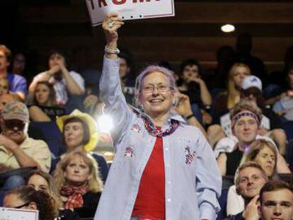 Mitin a favor de Donald Trump en Richmond, en Virginia (EE UU).