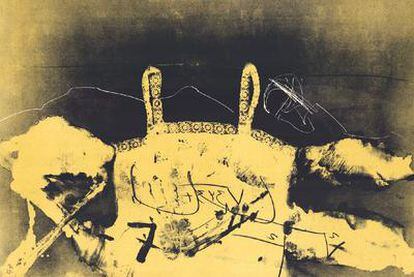 Litografía de la exposición <i>Antoni Tàpies.</i>